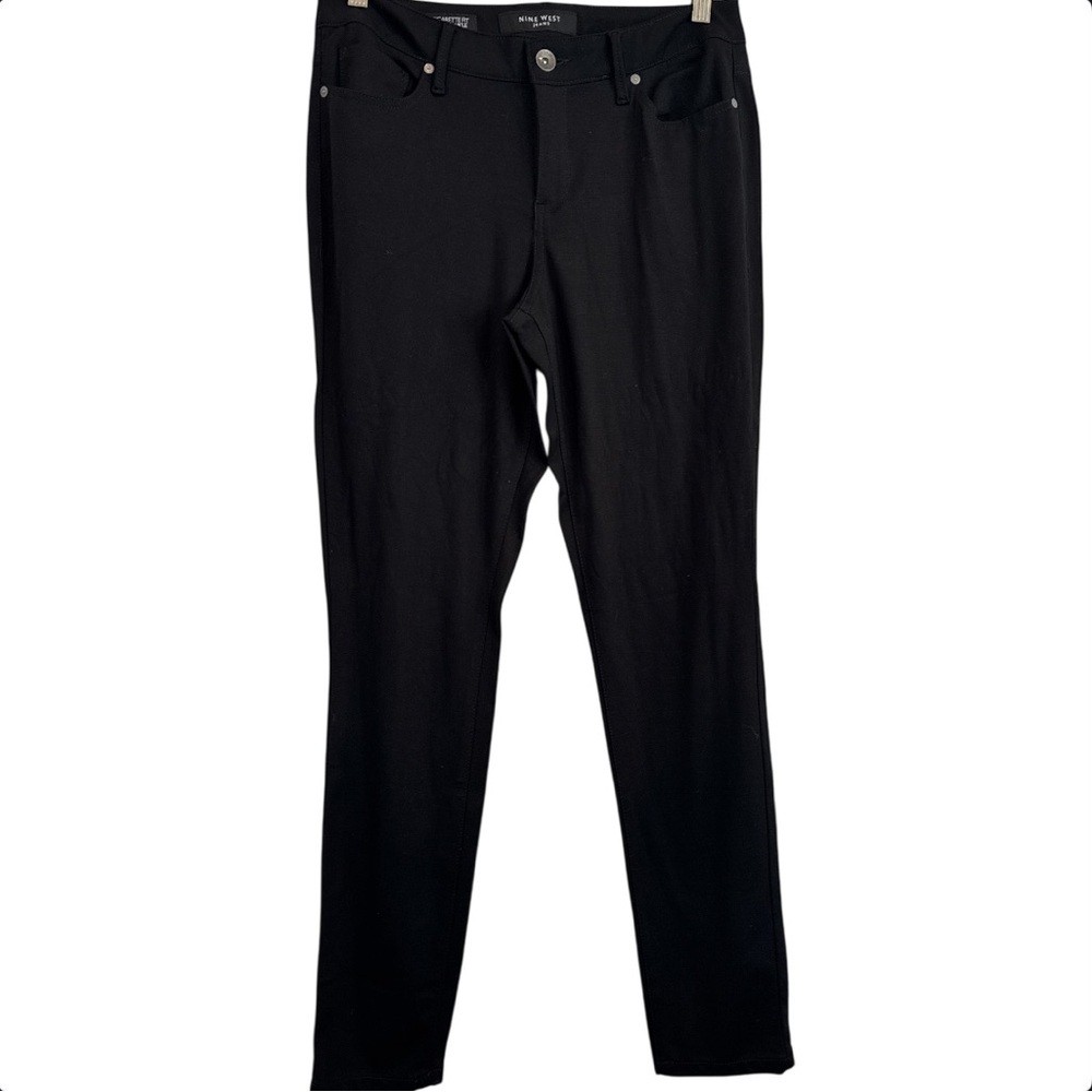 Nine West Black Cigarette Fit Skinny Ankle Jeggings Size 10